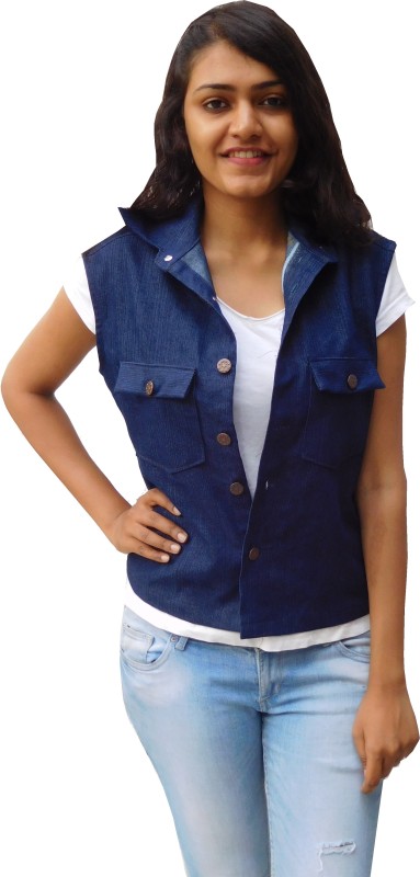 Oshin Sleeveless Solid Women Denim Jacket