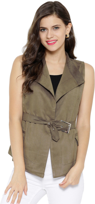 Sassafras Sleeveless Solid Women Jacket