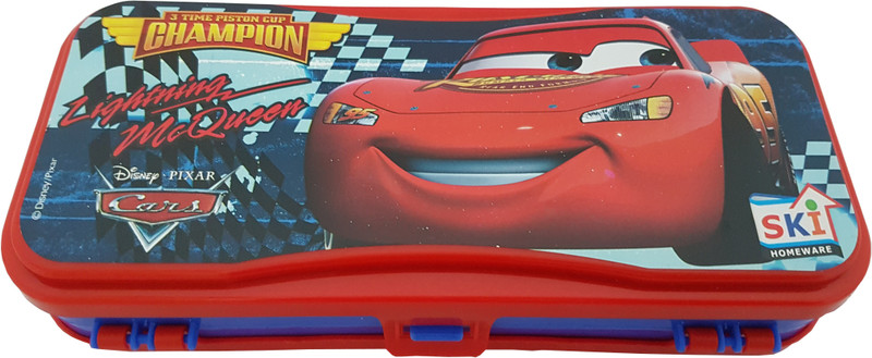 ski skoda big disney cars Art Plastic Pencil Box(Set of 1, Red, Blue)