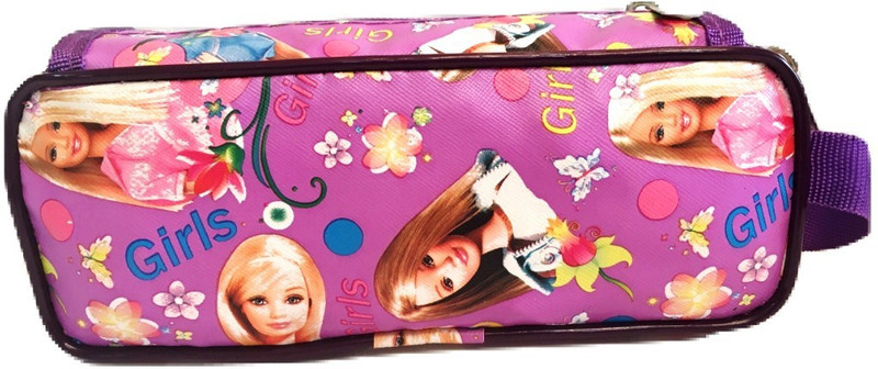 akisha Excellent quality pencil pouch box for kids Barbie purple Art Artificial Leather Pencil Box(Set of 1, Purple)