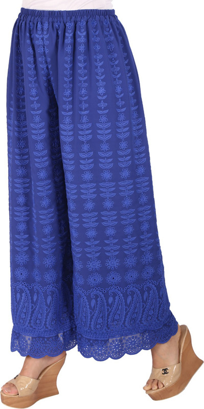 Ayesha Creations Regular Fit Women Dark Blue Trousers Ayesha Creations Regular Fit Women Dark Blue Trousers