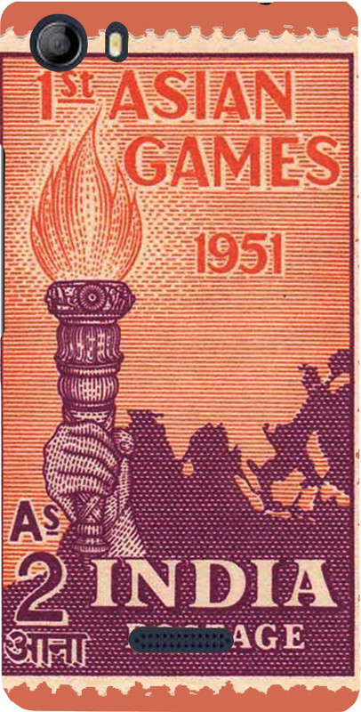 Snapdilla Back Cover for Micromax Canvas 5 E481(Motivational Vintage Asian Games Postal Stamp Unique Smartphone Case)