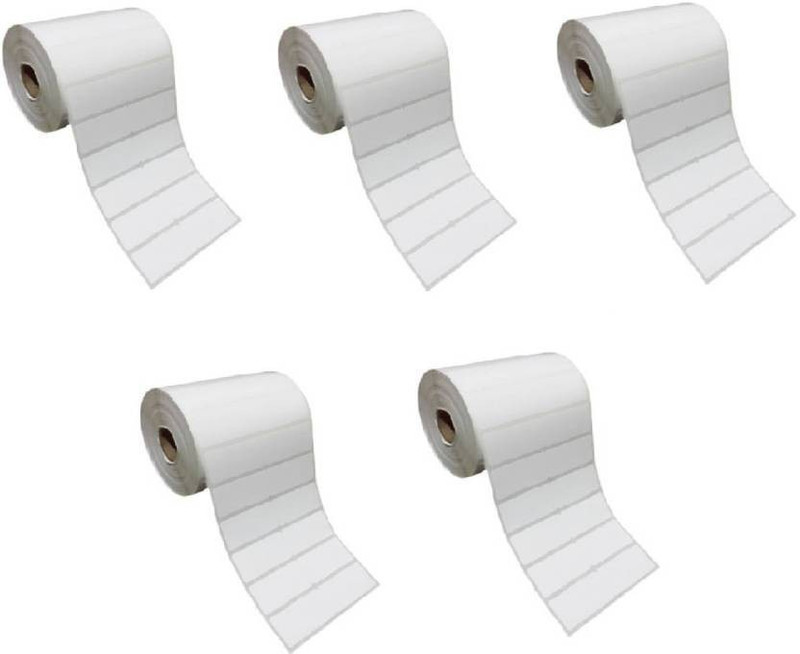 youtech 38X38MM Barcode Label Pack of 5 Self-adhesive Paper Label (White) 3000x5=15000 Paper Label(w)