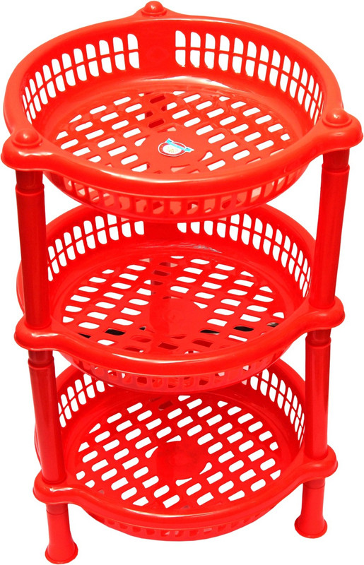 arisers plastic vegetable Plastic Kitchen Rack(Red)