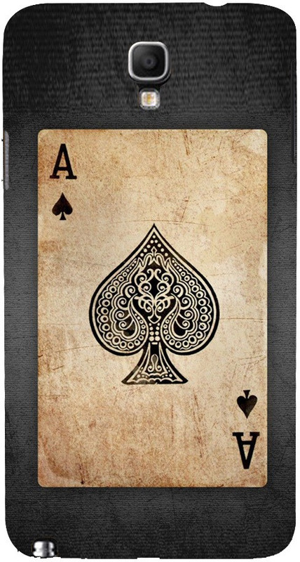 Snapdilla Back Cover for SAMSUNG Galaxy Note 3 Neo, Samsung Galaxy Note 3 Neo Duos, Samsung GALAXY Note 3 Neo 3G N750, Samsung GALAXY Note 3 Neo LTE+ N7505, Samsung GALAXY Note 3 Neo Dual SIM N7502(Black & White Vintage Ace Kalavar Spade Playing Deck Card Back Cover)