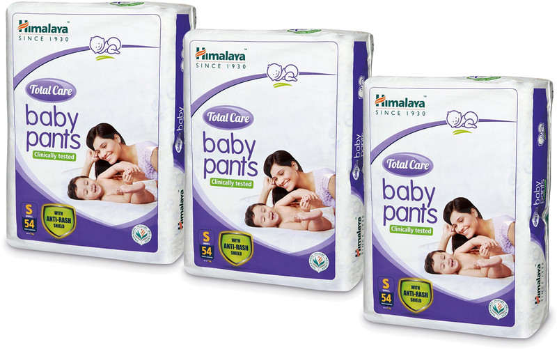 Himalaya Total Care baby pants 54 (Pack of 3, 162 Pcs) - S(162 Pieces)