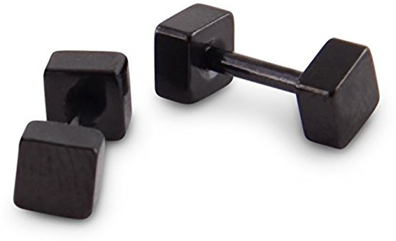 solidindia craft Studs4mmBlack Metal Stud Earring
