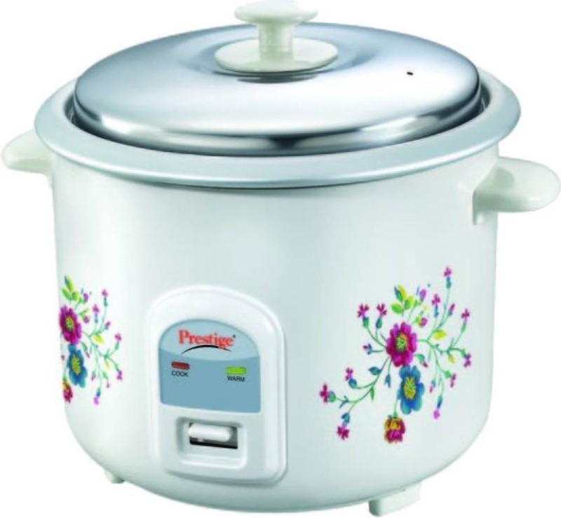 Prestige PRWO 2.2-2 Electric Rice Cooker with Steaming Feature(2.2 L, White)