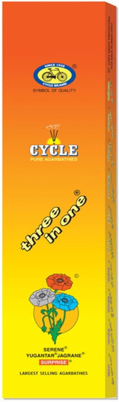 Cycle Three in One Agarbatti with 3 Signature Fragrance for Health, Wealth & Happiness Floral, Lily, Woody(44 g, Set of 1)