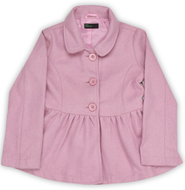United Colors of Benetton Full Sleeve Solid Baby Girls Jacket