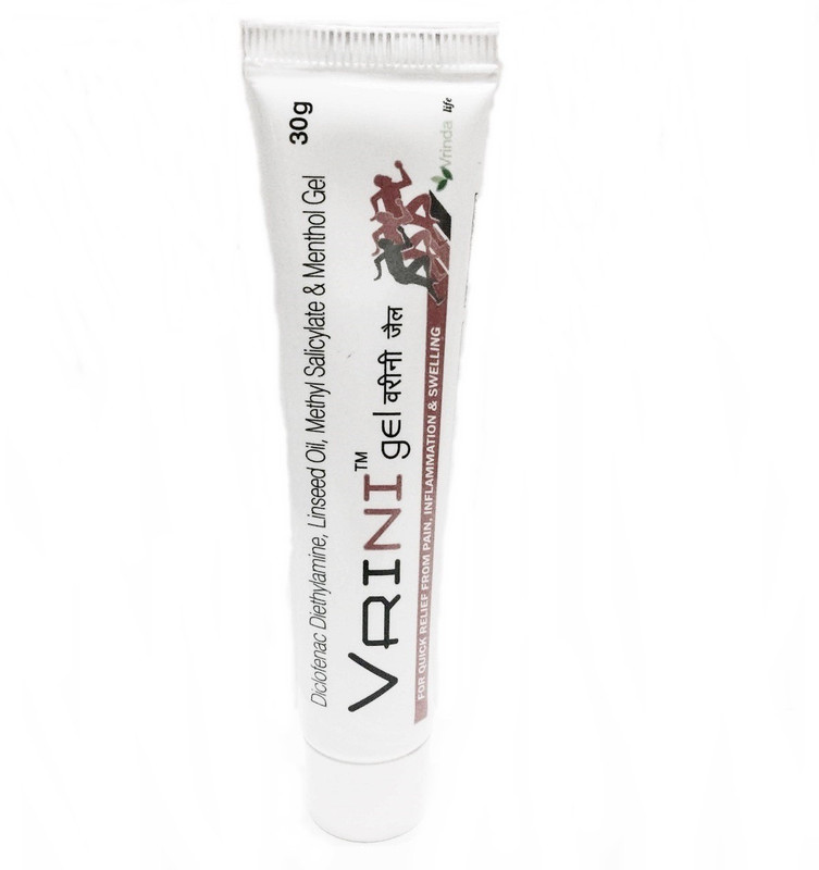 vrini Diclofenac Diethylamine, Linseed Oil, Methyl Salicylate & Menthol Gel(30 g)