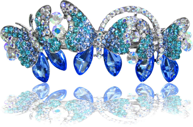 Dolls N Queens Butterflies2 Hair Clip(Blue)