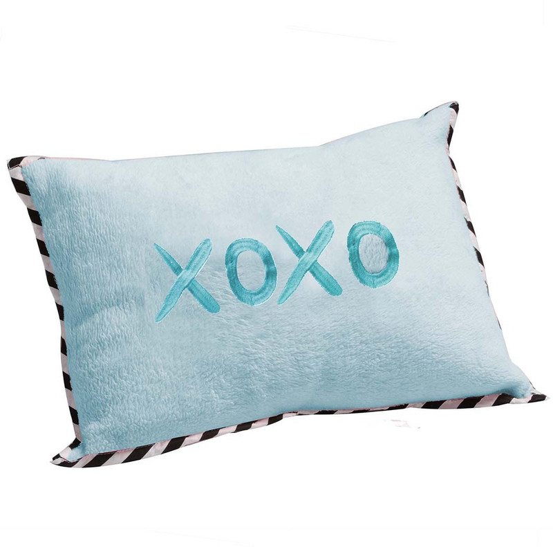 Bacati Embroidery Baby Pillow Pack of 1(Aqua)