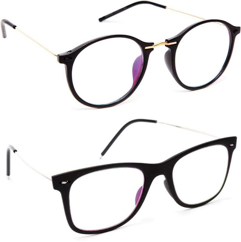 TheWhoop Round, Wayfarer, Spectacle Sunglasses(Clear)