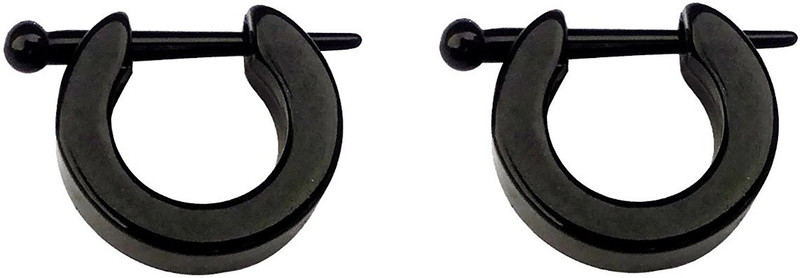 solidindia craft BlackHoopEarrings10mm Plastic Hoop Earring