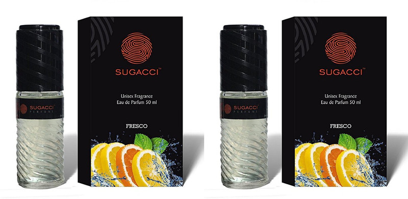sugacci Stylish & Attractive Unisex Perfume Bottles with International Fragrance of FRESCO- Pack of 2 - 50ml x 2 - Eau de Parfum  -  100 ml(For Men & Women)