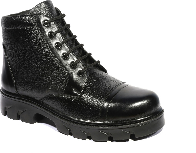 icebull leather DM SHOES JEU002 Boots For Men(Black)