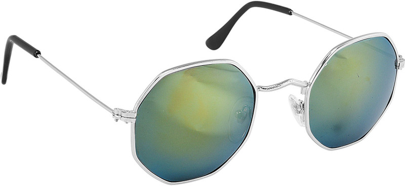 Deixels Round Sunglasses(Green, Yellow) Deixels Round Sunglasses(Green, Yellow)