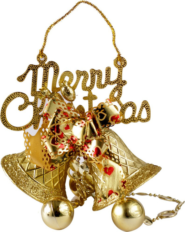 skycandle Multicolored Merry Christmas Bell For Christmas Tree Xmas Party Decoration Ornamental Bells Pack of 1