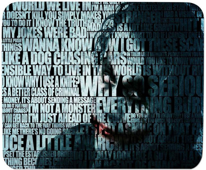 GMX Cheap Mouse Pads for PC, Laptop Joker Quote print for Daily use - mouse pads under 109 - S.No : 0098 Mousepad(Multicolor) GMX Cheap Mouse Pads for PC, Laptop Joker Quote print for Daily use - mouse pads under 109 - S.No : 0098 Mousepad(Multicolor)