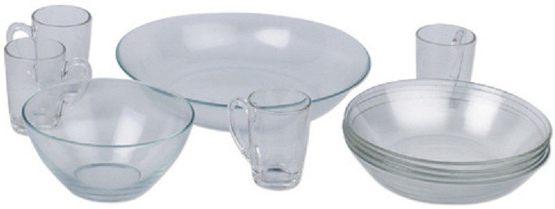 ezra Cosmos snack-set Glass Dinner Set of 10, Mixing bowls, Pack of 10 Dinner Set(Glass)