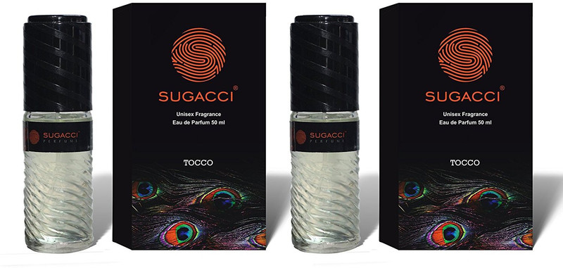 sugacci Stylish & Attractive Unisex Perfume Bottles with International Fragrance of TOCCO- Pack of 2 - 50ml x 2 - Eau de Parfum  -  100 ml(For Men & Women)
