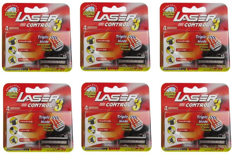Laser Control 3 - 4 Triple Blade Cartridges(Pack of 6) Laser Control 3 - 4 Triple Blade Cartridges(Pack of 6)