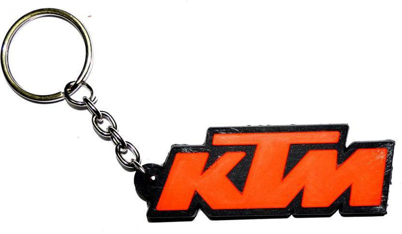 pin to pen Logo Rubber keychain Orange Key Chain