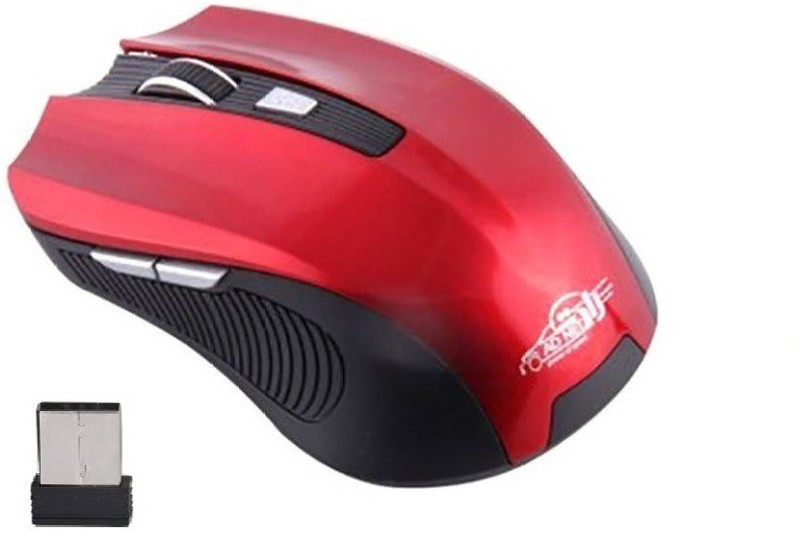 Adnet 2.4Ghz With Nano Receiver Red Wireless Optical Gaming Mouse(USB, Red)