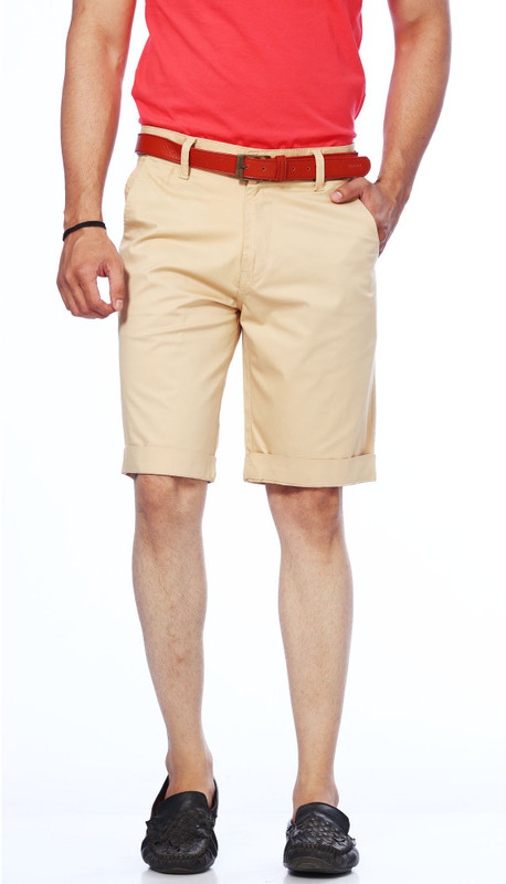 unison Solid Men Beige Beach Shorts