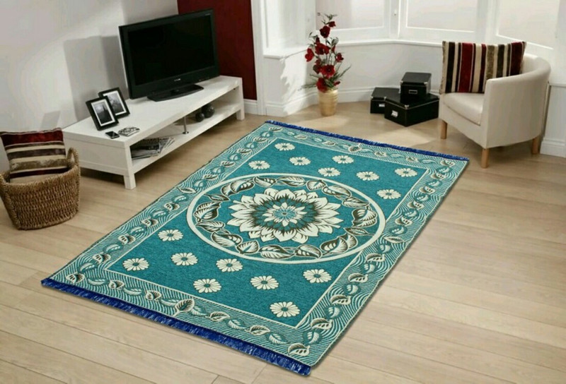 zistur Multicolor Chenille Carpet(150 cm  X 210 cm)