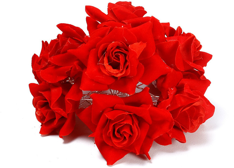 sringhar Red rose hair pins pack of 12 for girls and women Hair Pin(Red)