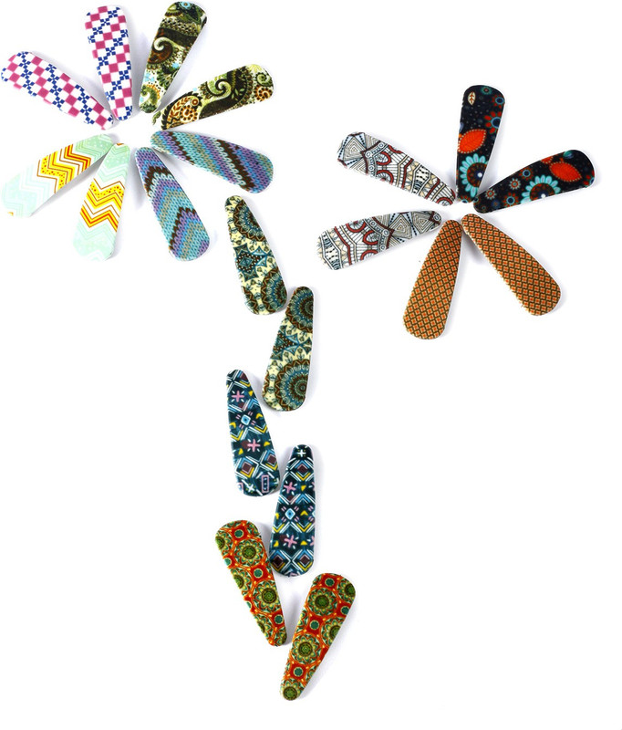 sringhar Tic tac designer multi color hair clips pack of 12 pcs for girls Tic Tac Clip(Multicolor)