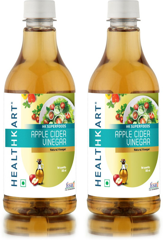 Healthkart with Mother Apple Cider Vinegar(2x500 ml, Unflavored Flavored)