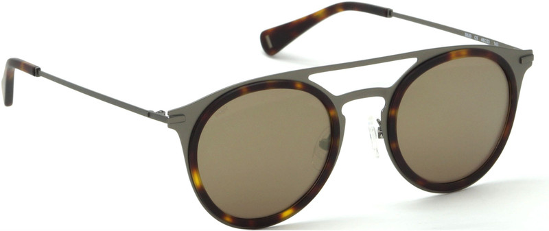 Image Round Sunglasses(Golden, Brown)