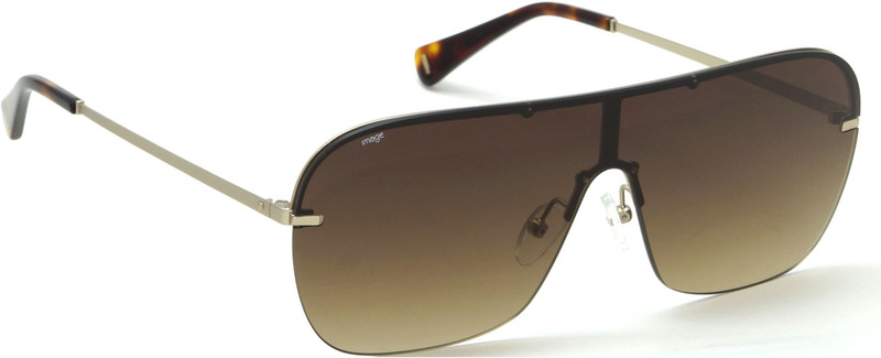Image Over-sized, Retro Square Sunglasses(Brown)