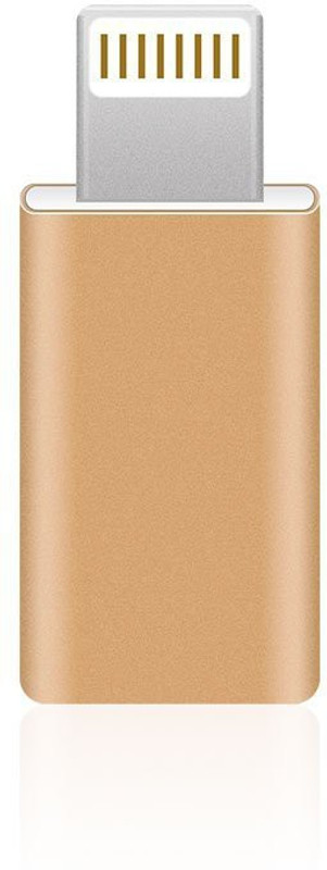 white panther ® Micro USB to 8 pin Lightning Adapter USB Adapter(Gold)