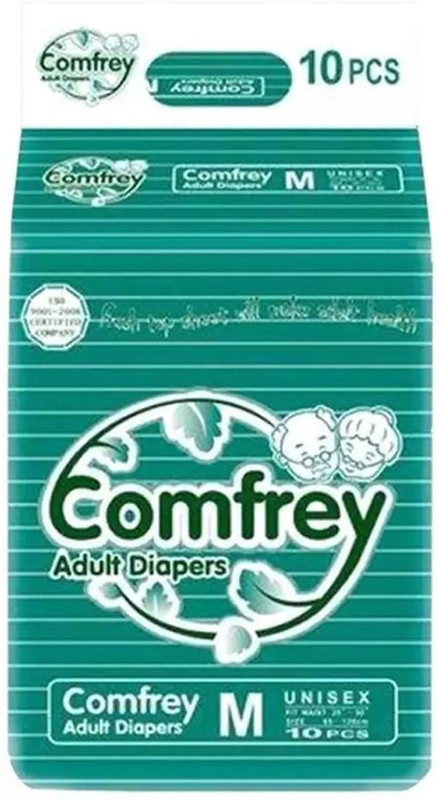 Comfrey FOR WAIST SIZE 30"-45" INCHES Adult Diapers - M(10 Pieces)