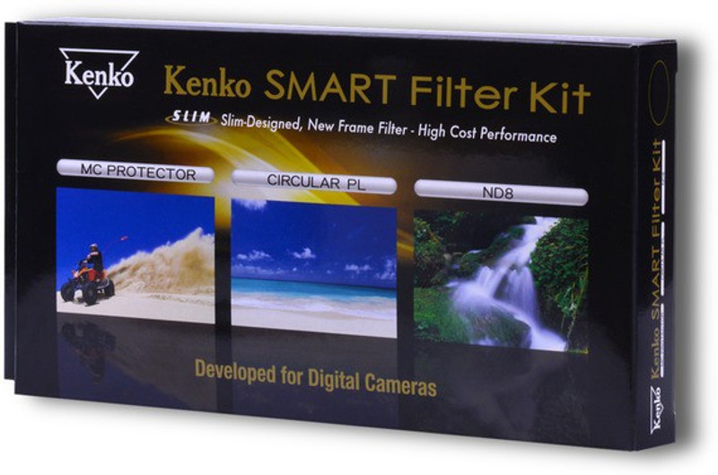 Kenko Smart Filter Kit - 82mm with MC Filter, ND8 Filter, CPL Filter with Cover Case Clear Filter(82 mm)