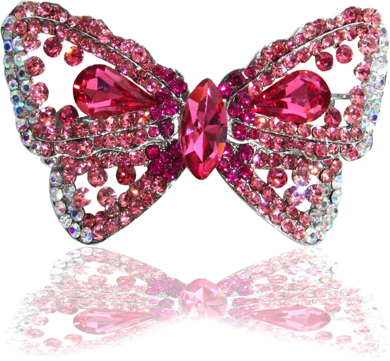 Dolls N Queens Butterfly Hair Clip(Pink)