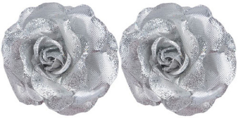Confidence Rose Clip (SET OF 2) Hair Accessories (Silver) Hair Clip, Hair Pin(Silver) Confidence Rose Clip (SET OF 2) Hair Accessories (Silver) Hair Clip, Hair Pin(Silver)
