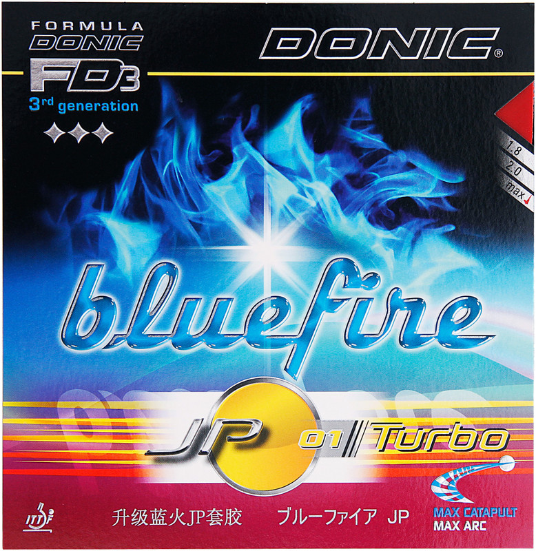 Donic BlueFire JP 01 Turbo Red 3.9 mm Table Tennis Rubber(Red)