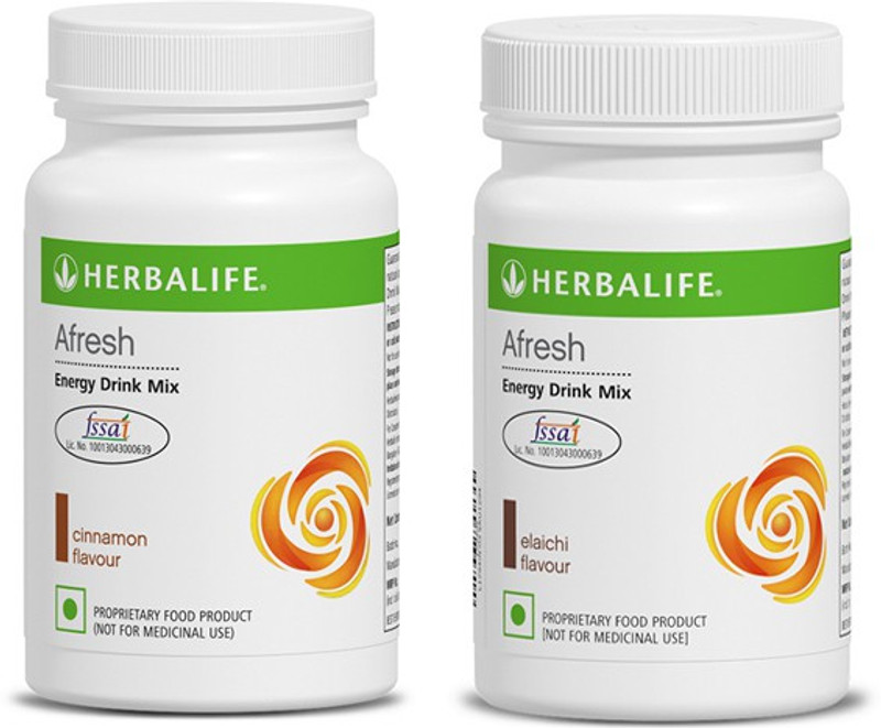 HERBALIFE Afresh Energy Drink -ilaichi-chinamon - Pack of 1 each Sports Drink(2x50 g, ilaichi-chinamon Flavored)