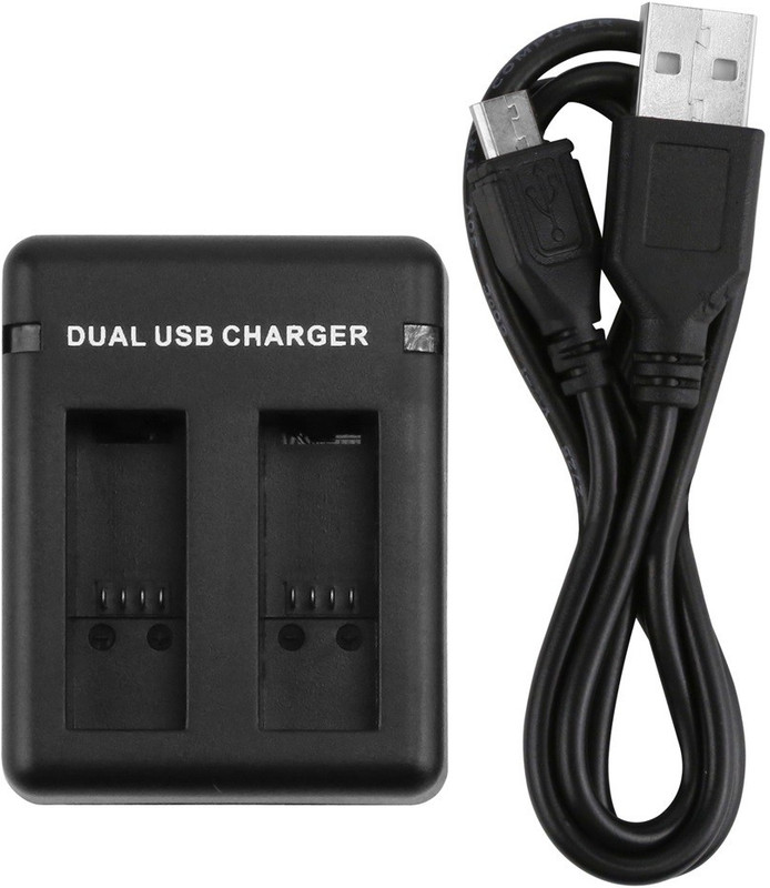 yantralay Dual Port AHDBT-501 Battery Charger For Hero 5 Black Camera With USB Cable  Camera Battery Charger(Black)