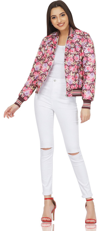 saint gauge Full Sleeve Floral Print Women Jacket