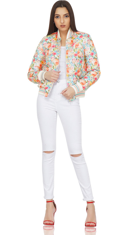 saint gauge Full Sleeve Floral Print Women Jacket