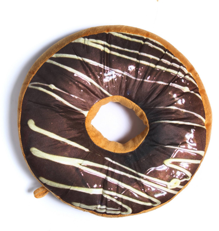 Babyoodles Printed with 3D Pattern Donut Pillow Pack of 1(Multicolor)