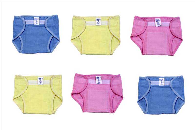 Super Baby Pack of 6, Multicolor (3-6 Months) Cushioned Padded 100% Double Cotton Pocket Cover Thick Cloth Washable Reusable