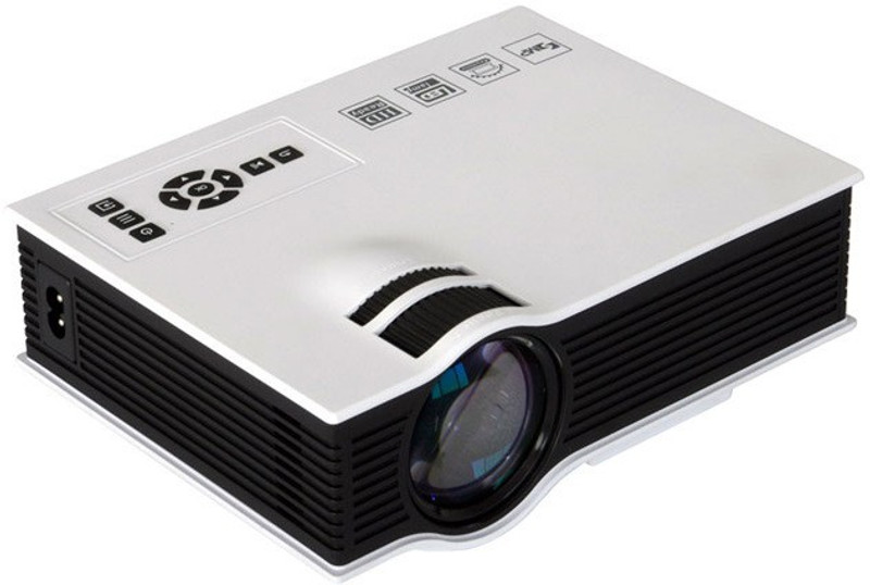 VibeX ® UNIC UC40 Mini AV A/V USB & SD HDMI Video LED Beamer 800 lm LED Corded Portable Projector(White)