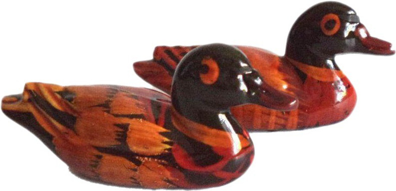 beyond thoughts Mandarin Ducks Decorative Showpiece  -  7 cm(Polyresin, Brown)